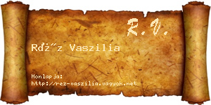 Réz Vaszilia névjegykártya